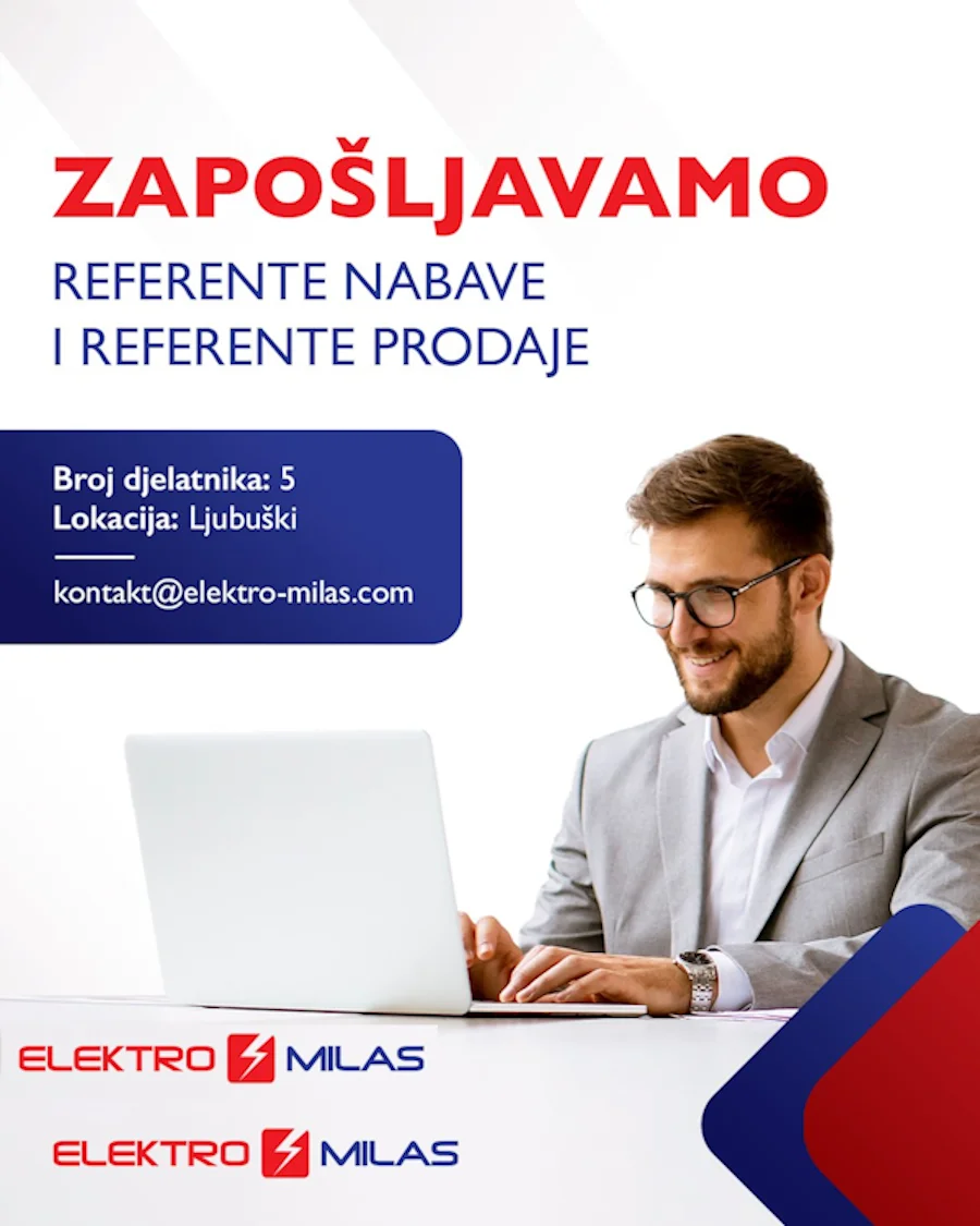 Elektro-Milas zapošljava: Otvorene pozicije u nabavi i prodaji, pridružite se rastućem timu Elektro-Milas zapošljava: Otvorene pozicije u nabavi i prodaji, pridružite se rastućem timu