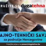 DugaTehna zapošljava – Prodajno-tehnički savjetnik  za područje Hercegovine