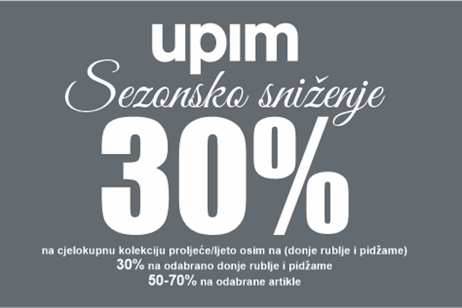 Sezonsko sniženje u UPIM-u: talijanski stil po sniženim cijenama
