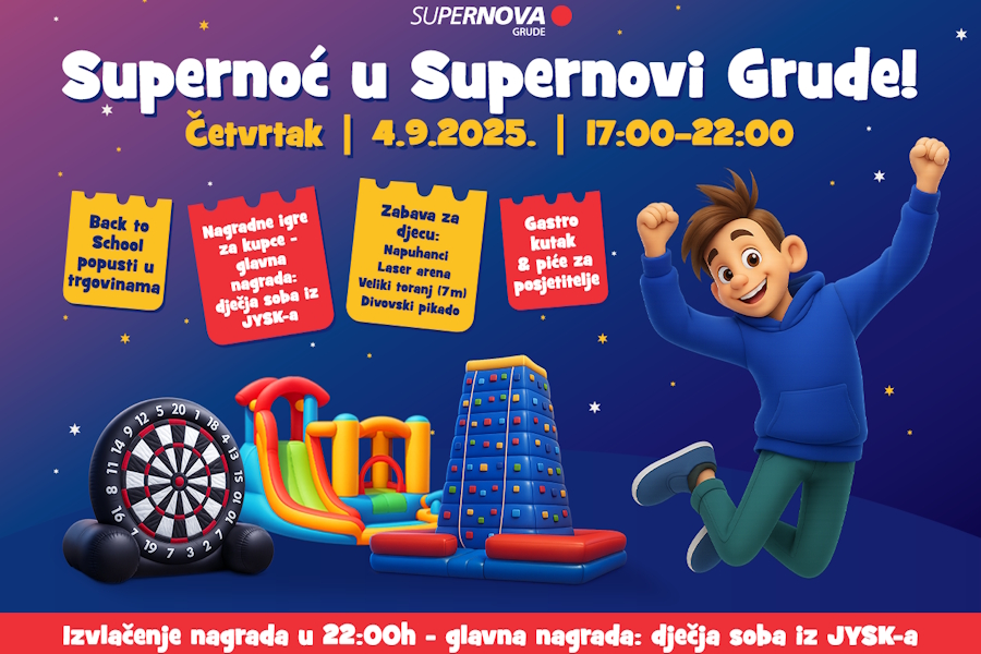 Supernoć u Supernovi Grude: Noćni Shopping i akcije!