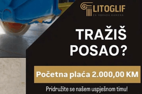 Litoglif d.o.o. raspisuje natječaj za posao