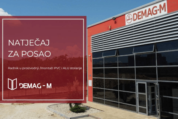 Demag-M d.o.o. zapošljava 2 radnika u proizvodnji