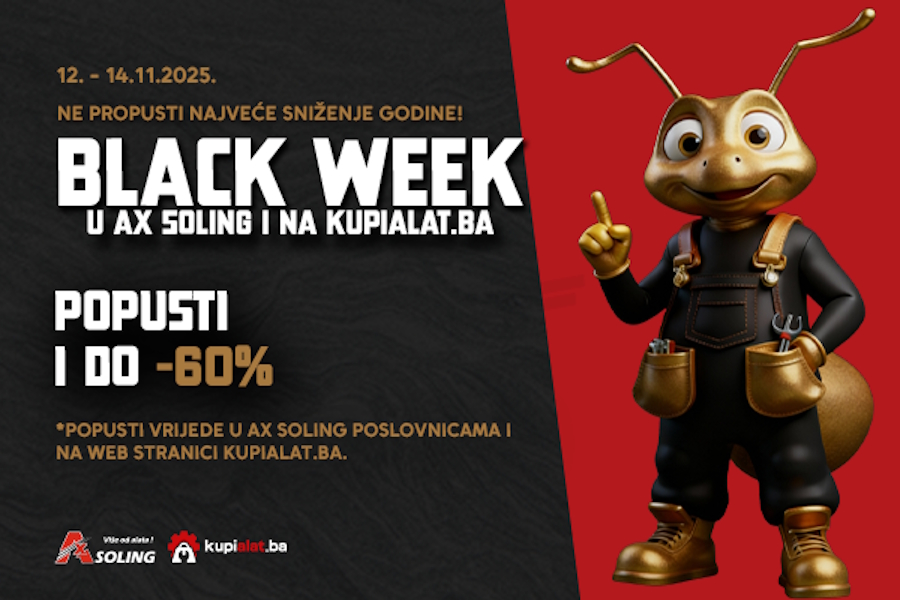 BLACK WEEK stiže u AX-Soling i na kupialat.ba !