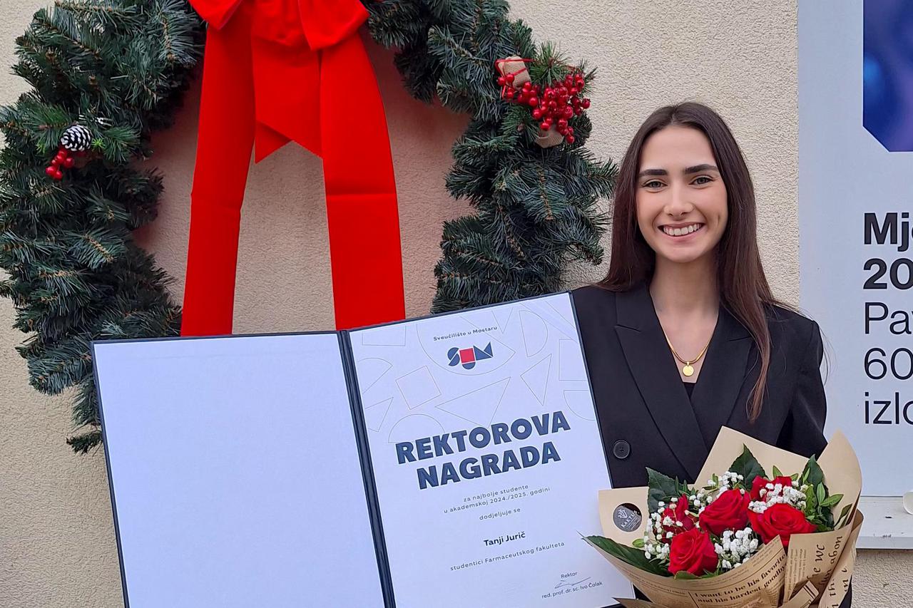 Tanja Jurič iz Mostara od Dekanove do Rektorove nagrade: Težim preuzimanju sve zahtjevnijih odgovornosti