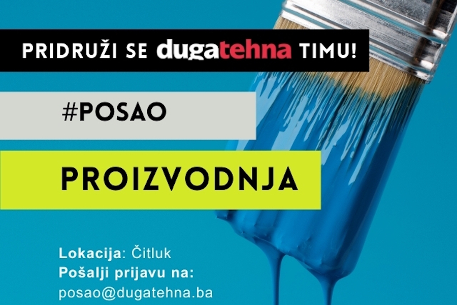 Zapošljavamo u proizvodnji – postani dio Duga-tehna tima