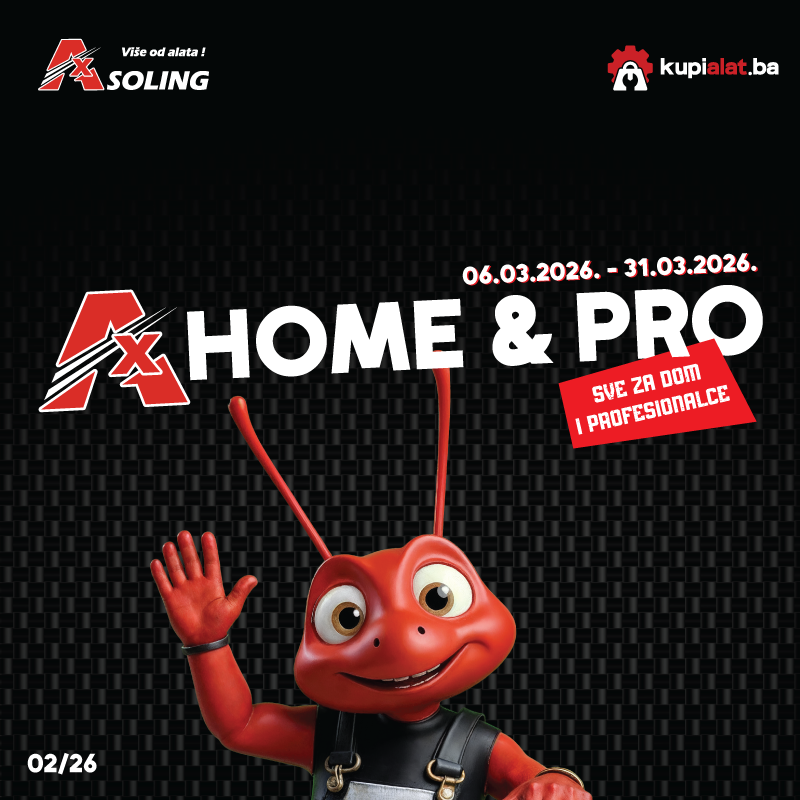 Novo u AX-SOLING poslovnicama i na Kupialat.ba: AX HOME & PRO – sve za dom i profesionalce