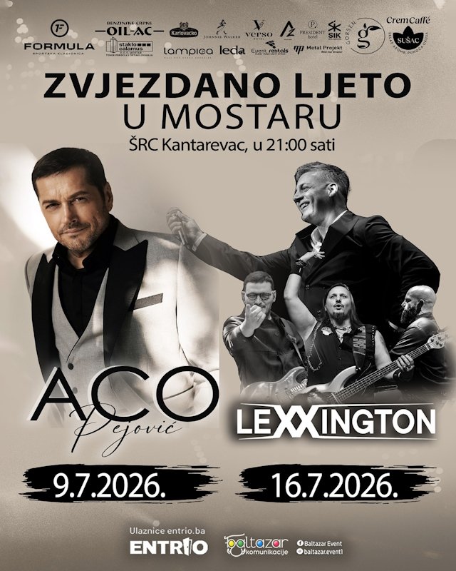 Zvijezde pod otvorenim nebom: Kantarevac ovog ljeta postaje epicentar glazbenih večeri u Mostaru Zvijezde pod otvorenim nebom: Kantarevac ovog ljeta postaje epicentar glazbenih večeri u Mostaru