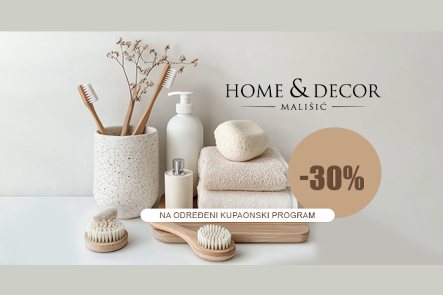 DETALJI KOJI KUPAONICU ČINE LJEPŠOM – iskoristite 30 % popusta na odabrani asortiman kupaonskih dodataka u trgovinama Mališić Home & Decor!