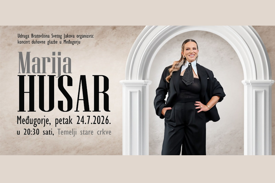 Večer vjere, pjesme i zajedništva: Koncert duhovne glazbe Marije Husar u Međugorju
