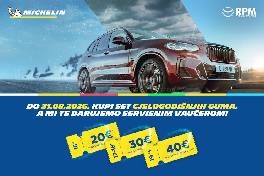 U RPM servisima, uz cjelogodišnji Michelin do besplatne ugradnje!